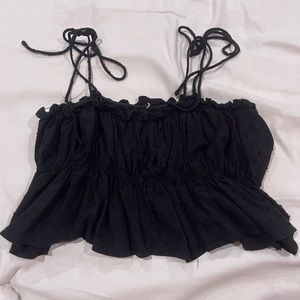 Black babydoll top